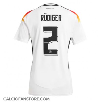 Maglia Calcio Germania Antonio Rudiger #2 Prima Divisa Europei 2024 Manica Corta Maglia Calcio Germania Antonio Rudiger #2 Prima Divisa Europei 2024 Manica Corta